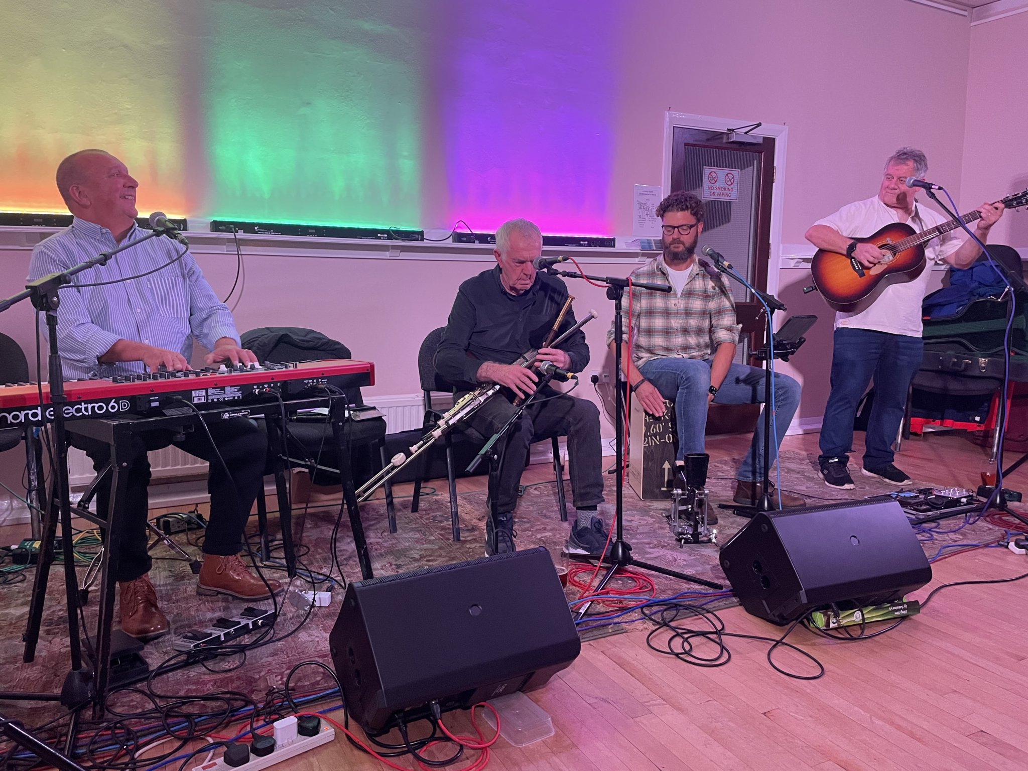 The Hunch proved very popular with their acoustic Irish, folk, Americana and Blues in September