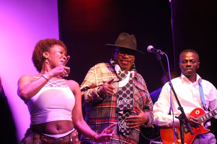 Kanda Bongo Man performed soukoous, a genre of dance music from the Democratic Republic of Congo