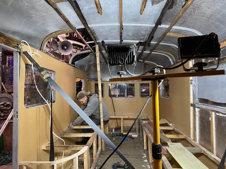 Rockaway Park’s lead builder, Flash, has created many of the units at Rockaway Park, including their Open Air Stage and the 1950’s Paladin Caravan pictured above. Flash will be leading the woodworking skills classes for women.