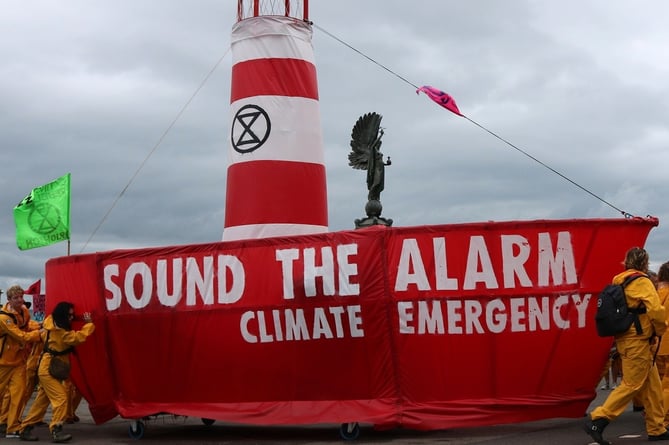 Extincition Rebellion's 'Lightship Greta' will make an appearance at Farnborough Airport later this month