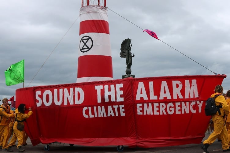 Extincition Rebellion's 'Lightship Greta' will make an appearance at Farnborough Airport later this month