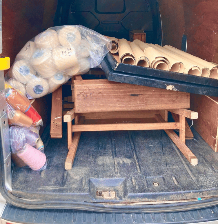 Looms were recently gifted to Farnham Crafts Quarter CIC by the University for the Creative Arts