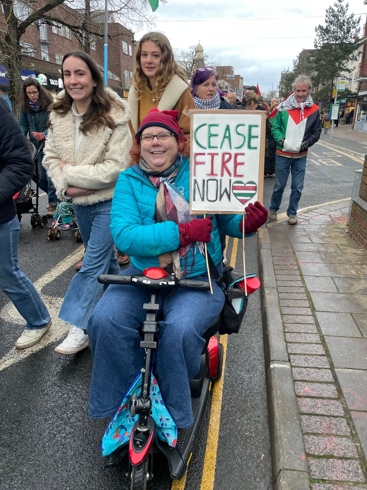One of the march participants.