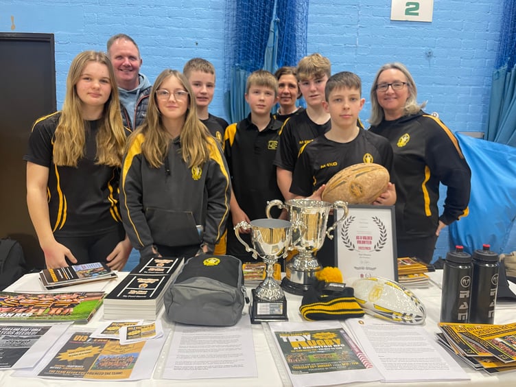The Crediton Rugby Club stall. AQ 4155