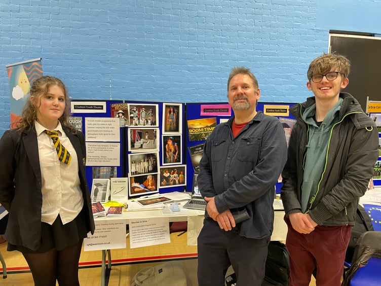 The Crediton Youth Theatre stall. AQ 4170