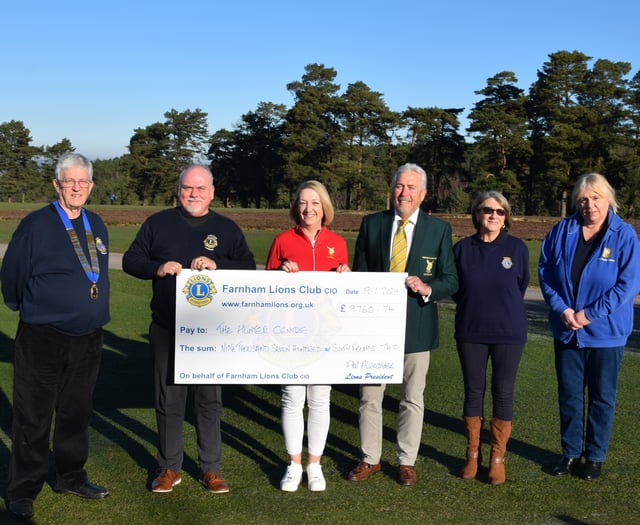Golfers raise a stunning £32,000 for Haslemere's Hunter Centre