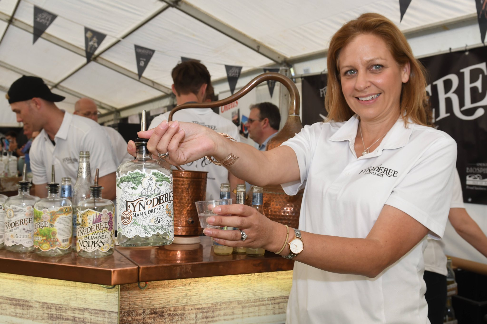 The 2020 Isle of Man Food and Drink Festival - pictured is Tiffany Kerruish of the Fynoderee distillery -
