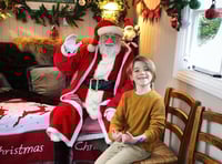 <p>All proceeds of Michael Senior's Santa visits to The Packhouse in Runfold were donated to charities</p>