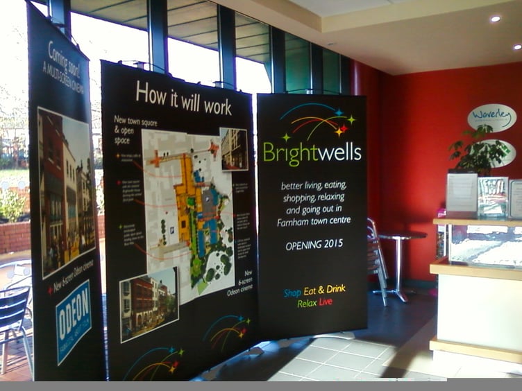 A ‘consultation’ exercise at Farnham Leisure Centre a decade ago emphatically stated 'Brightwells – better living, eating, shopping ,relaxing and going out in Farnham Town Centre – OPENING 2015'