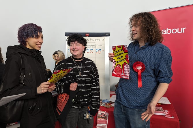 The Farnham and Bordon Labour Party launched a campaign to encourage young people to register to vote at the University for the Creative Arts in Farnham