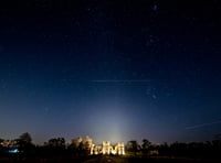 <p>Night sky over Cowdray Ruins near Midhurst</p>