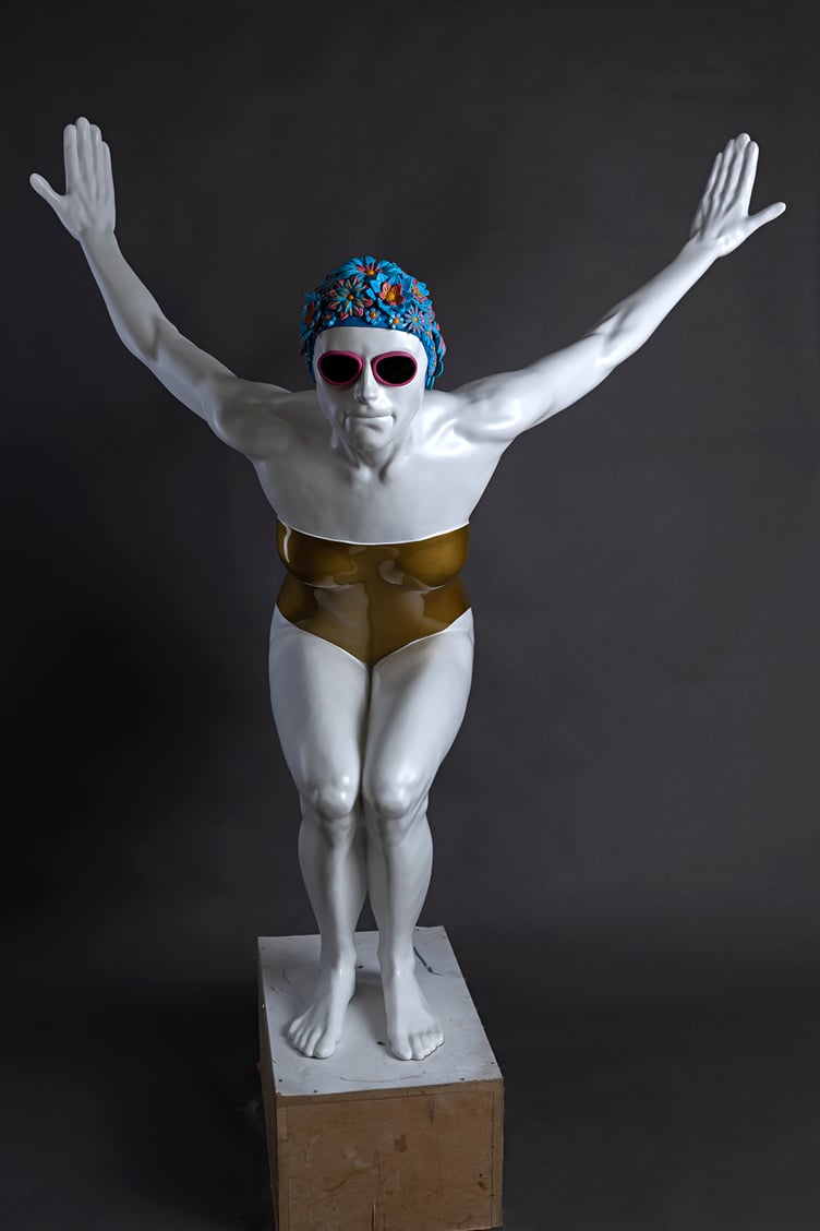 One of the sculptures.