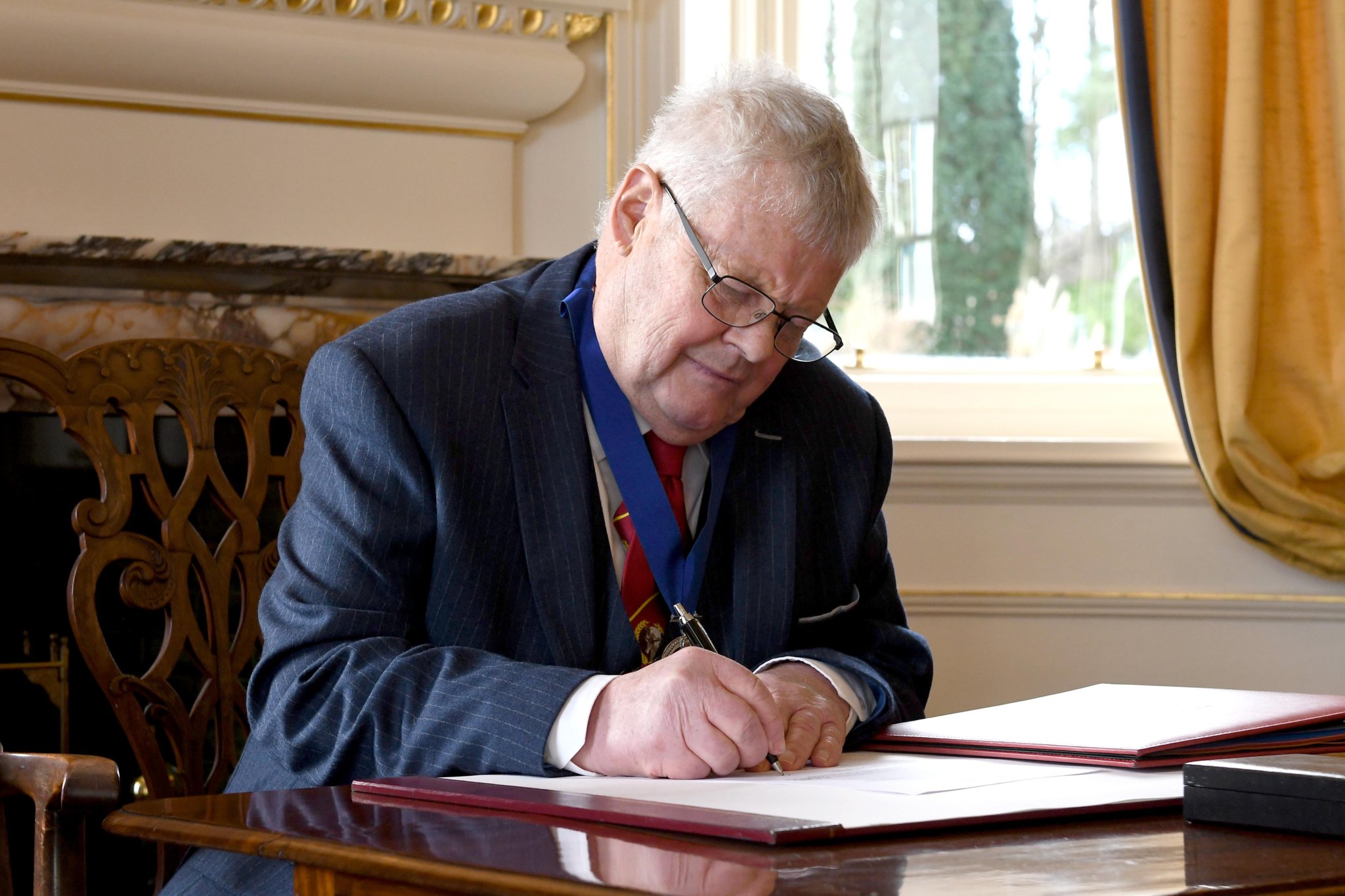 The swearing-in of Peter Quayle as Captain of the Parish of Malew at Government House -