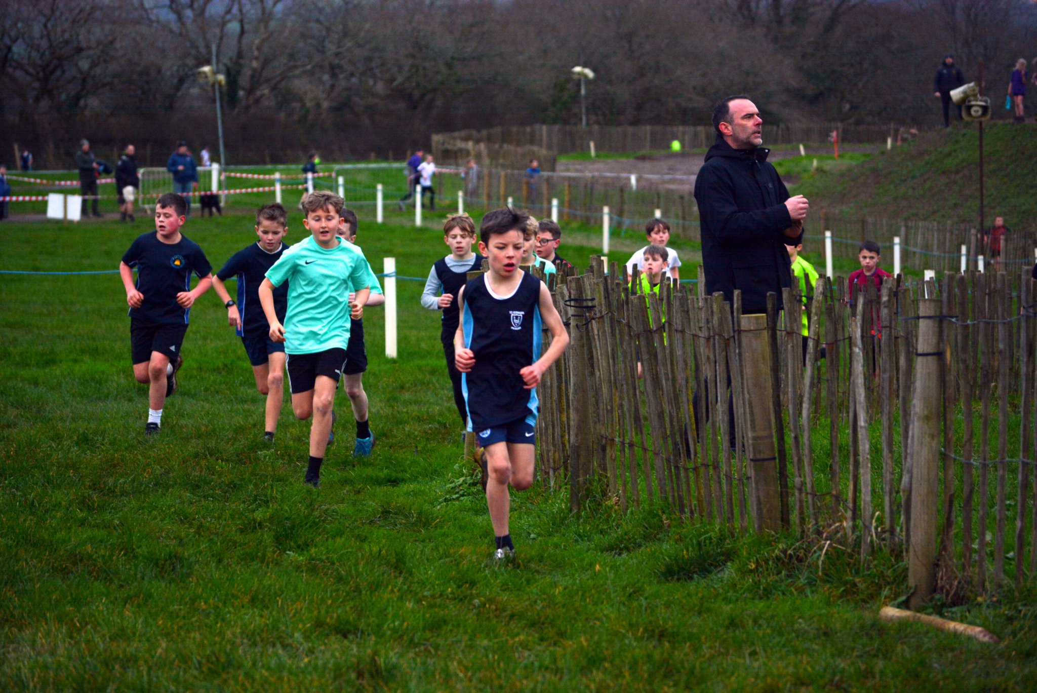 Year 5 and 6 boys had to do two laps of the Motox course