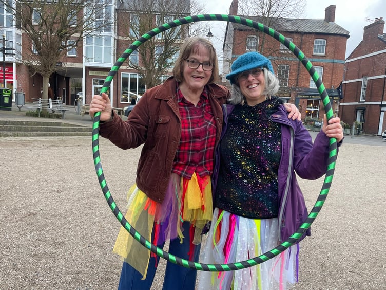 Two of those who took part in TuTu Day fun in Crediton. AQ 4811