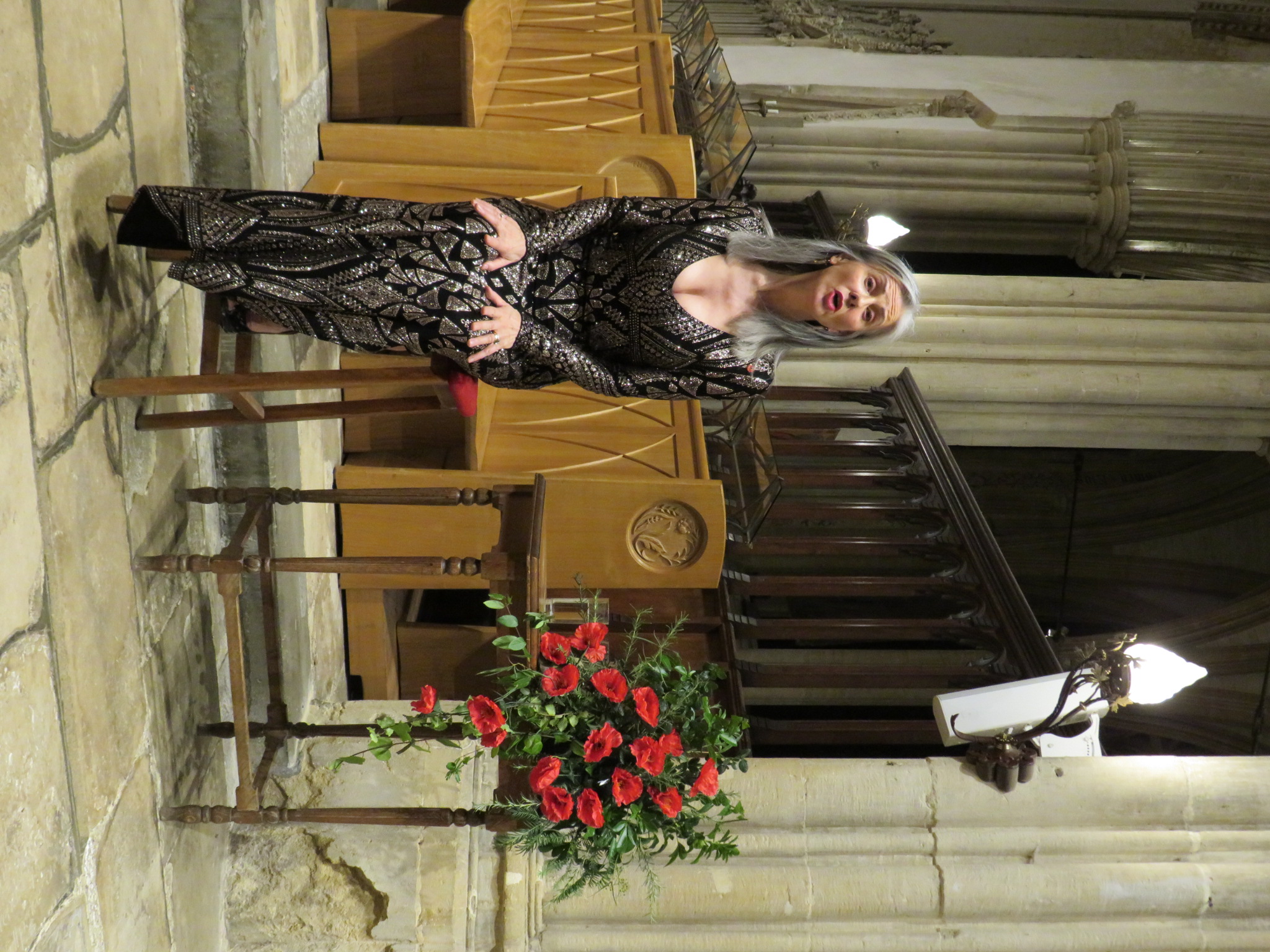 Soprano Rebecca Caine in Dorchester Abbey. She will be performing at the Villa Marina Arcade alongside pianist Nathan Martin