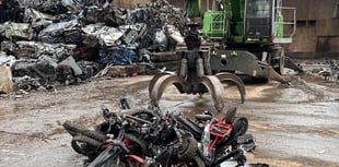 Watch the moment police crush haul of e-scooters and e-motorbikes