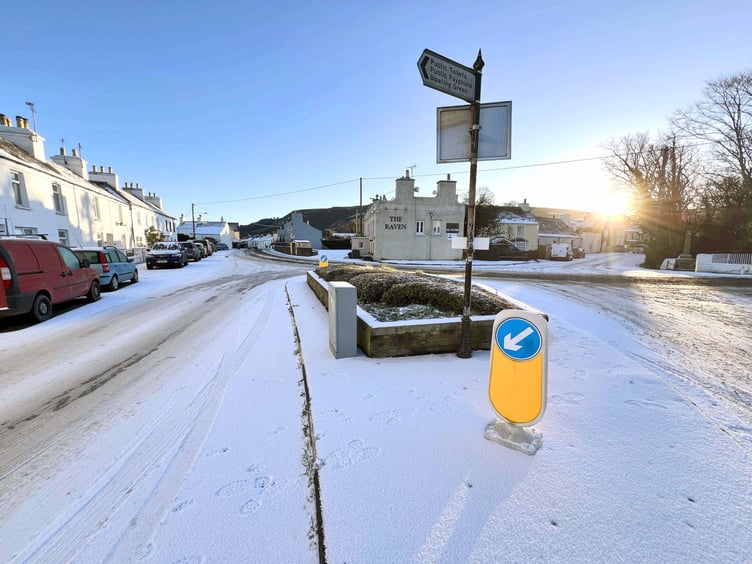 Snow and ice in Ballaugh in the morning of Thursday, January 18