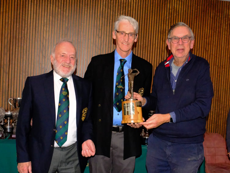 David Cousins and Peter Stunell with the Joe Liversage Trophy (4BBB).