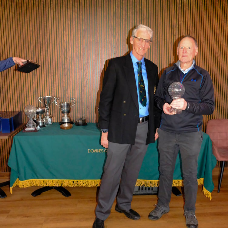John Warren with the Captains Away Day Division Two trophy.