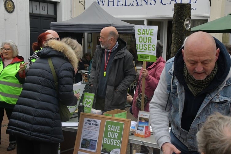 Somerset Bus Partnership has been collecting a petition against cuts to bus services such as the No 25 which serves Wiveliscombe and Dulverton.