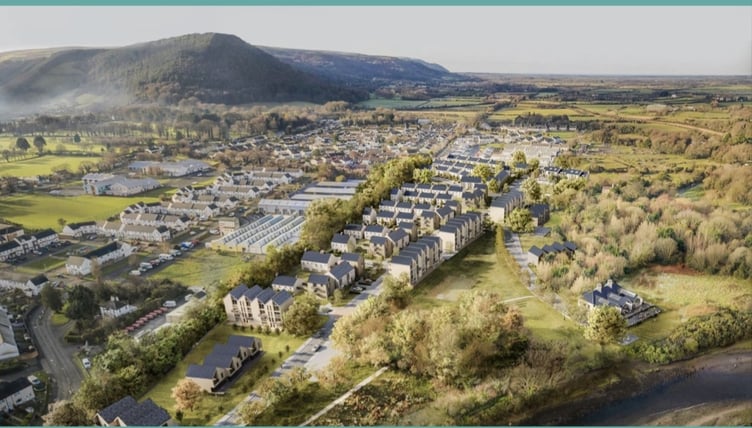 Artist's impression of the proposed Sulby Riverside development