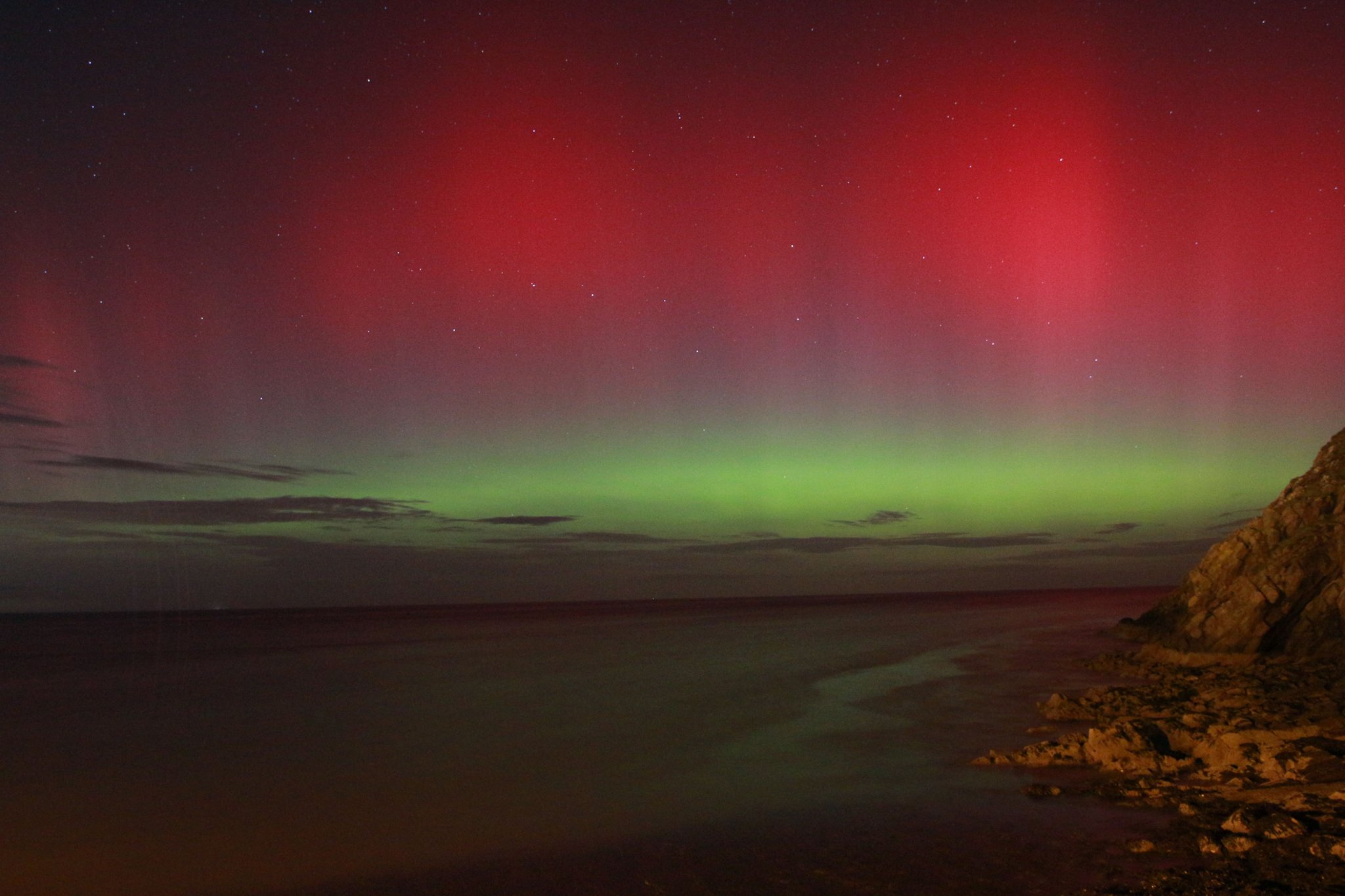 An image of the Northern Lights by Dave Corkish