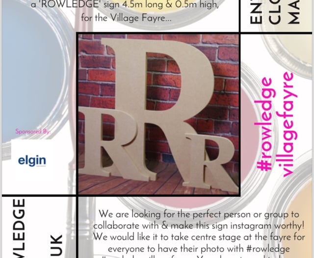 Rowledge Village Fayre appeals for 'Instagram-worthy sign' designs