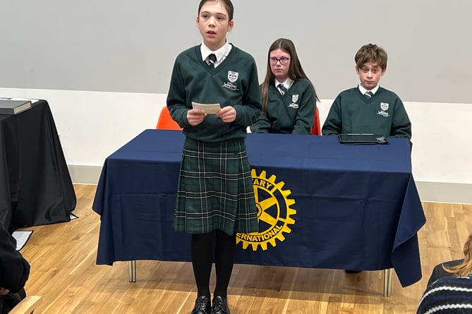 Weydon’s team debated ‘should zoos be banned’ in the Intermediate category at this year's Rotary Youth Speaks competition