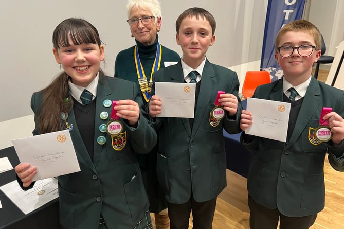 Eggars School, winners of the Intermediate category at this year's Rotary Youth Speaks competition