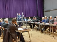 <p>East Hampshire District Council leader Richard Millard address the tax-setting full council meeting on Thursday, February 29</p>