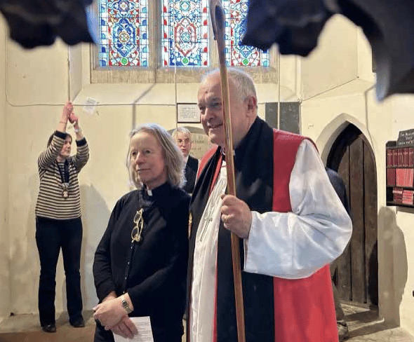 <p>The Bishop of Basingstoke conducted a blessing of the bells service at St James Church in East Tisted</p>