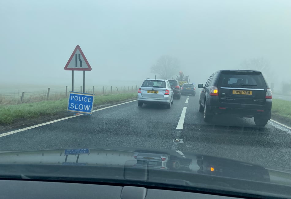 <p>A crash blocked a lane of the eastbound carriageway of the A31 at the Hen and Chicken services between Alton and Farnham on Wednesday morning</p>