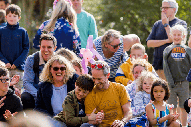 Families enjoying the 2023 Farnham Maltings' family festival