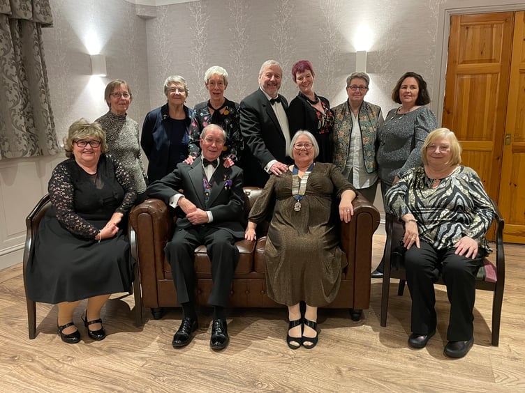 Members of the Lions Club of Crediton and District which were present on the night.  AQ 7095