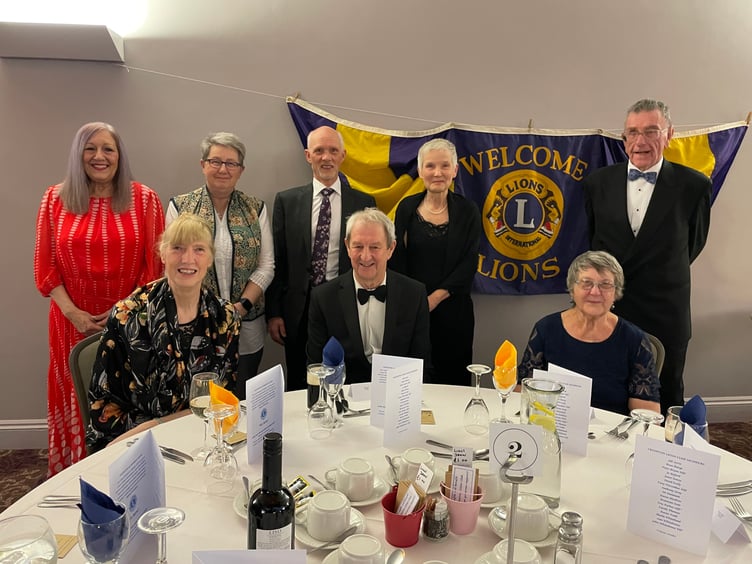 Some of the guests at the Lions Club of Crediton and District 46th Charter Anniversary celebration.  AQ 7062