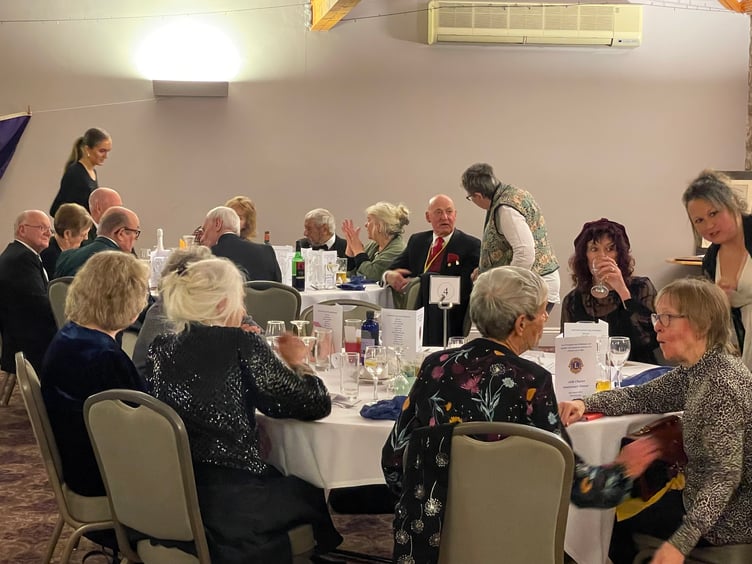 Some of the guests at the Lions Club of Crediton and District 46th Charter Anniversary celebration.  AQ 7072