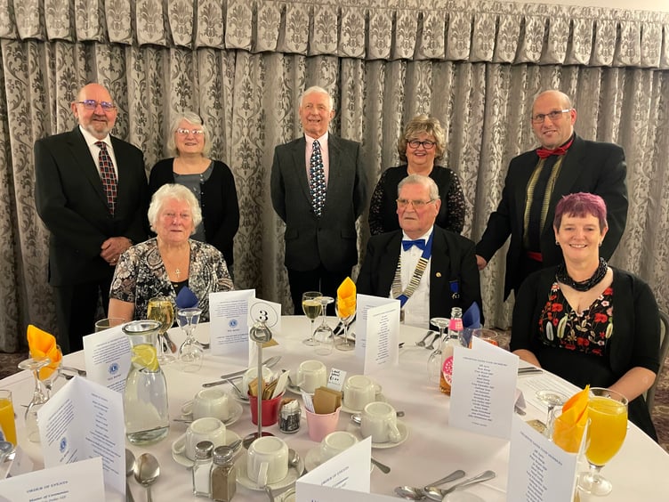 Some of the guests at the Lions Club of Crediton and District 46th Charter Anniversary celebration.  AQ 7037