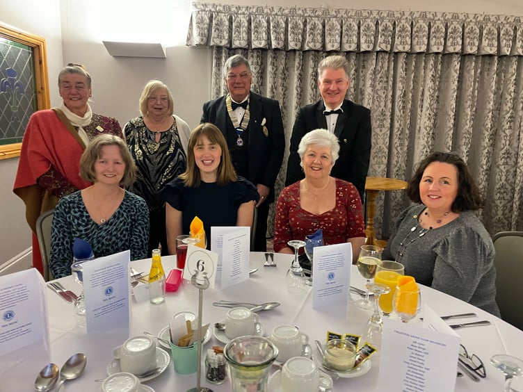 Some of the guests at the Lions Club of Crediton and District 46th Charter Anniversary celebration.  AQ 7053