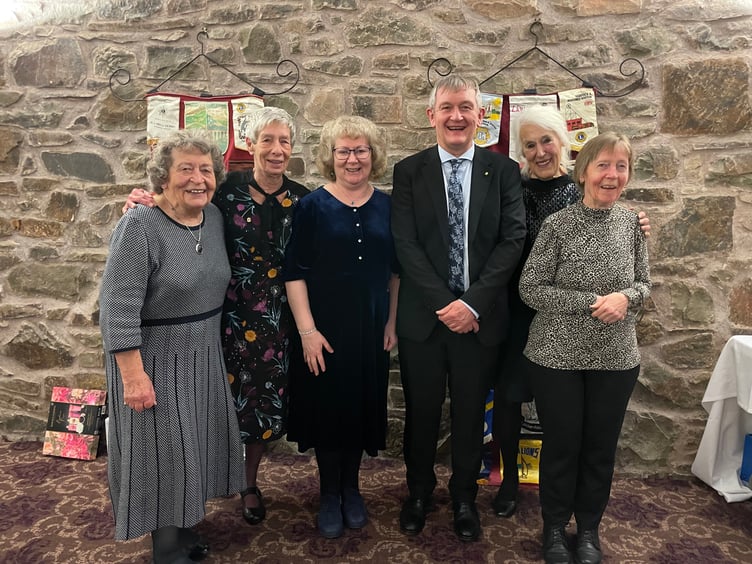 Some of the guests at the Lions Club of Crediton and District 46th Charter Anniversary celebration.  AQ 7084