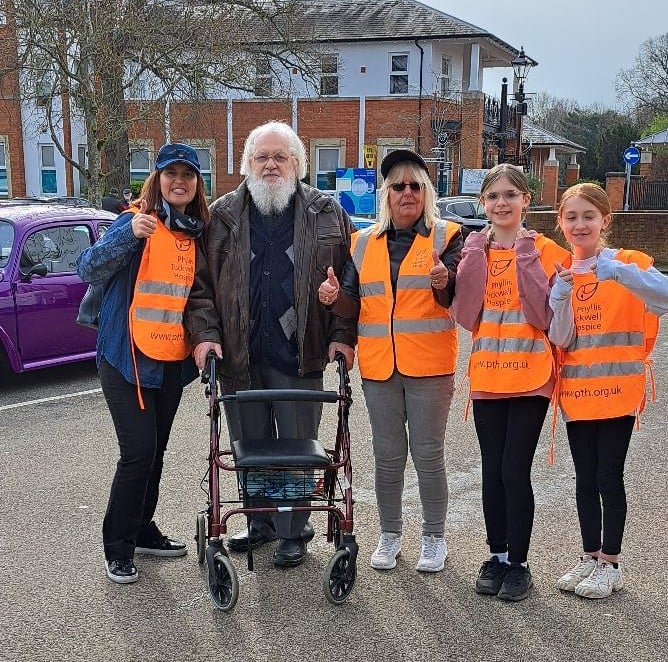 Hermon Frost, organiser of the Farnham Classic & Vintage Car Show, with his daughter, granddaughter and great grandchildren