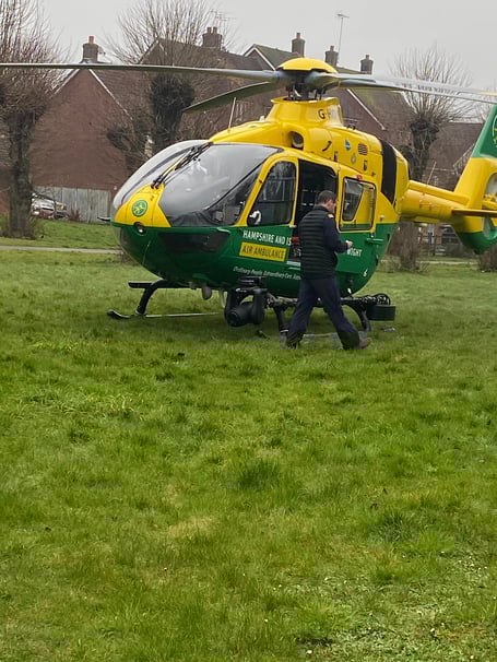 Air Ambulance on scene.