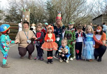 Children dressed as their favourite book character at Morchard Bishop
