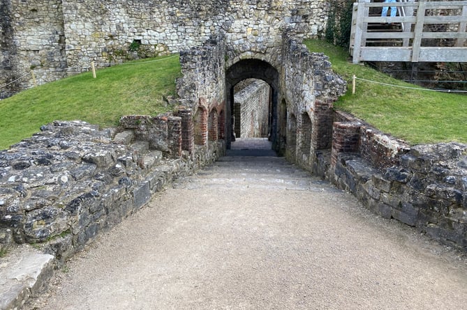 Staircase to the top of Farnham Castle