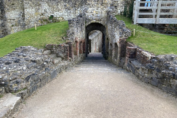 Staircase to the top of Farnham Castle