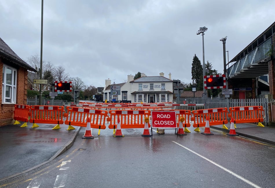 <p>Farnham station level crossing reopened on Wednesday after a six-day emergency closure</p>