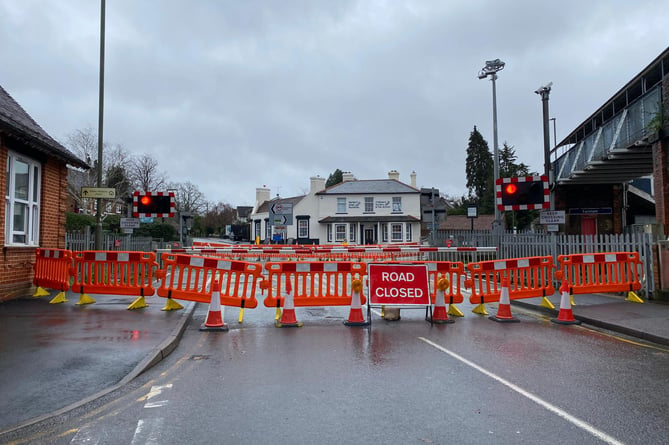 Farnham station level crossing is expected to remain closed until Saturday