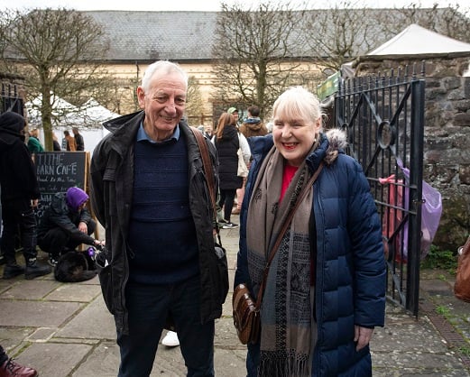 Cllr Paul Griffiths and Council Leader Cllr Mary Ann Brocklesby at the Spring Food Fair (MCC).