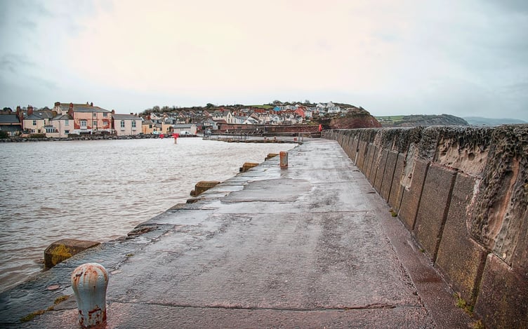 High tides pictured in Watchet on Tuesday, March 12