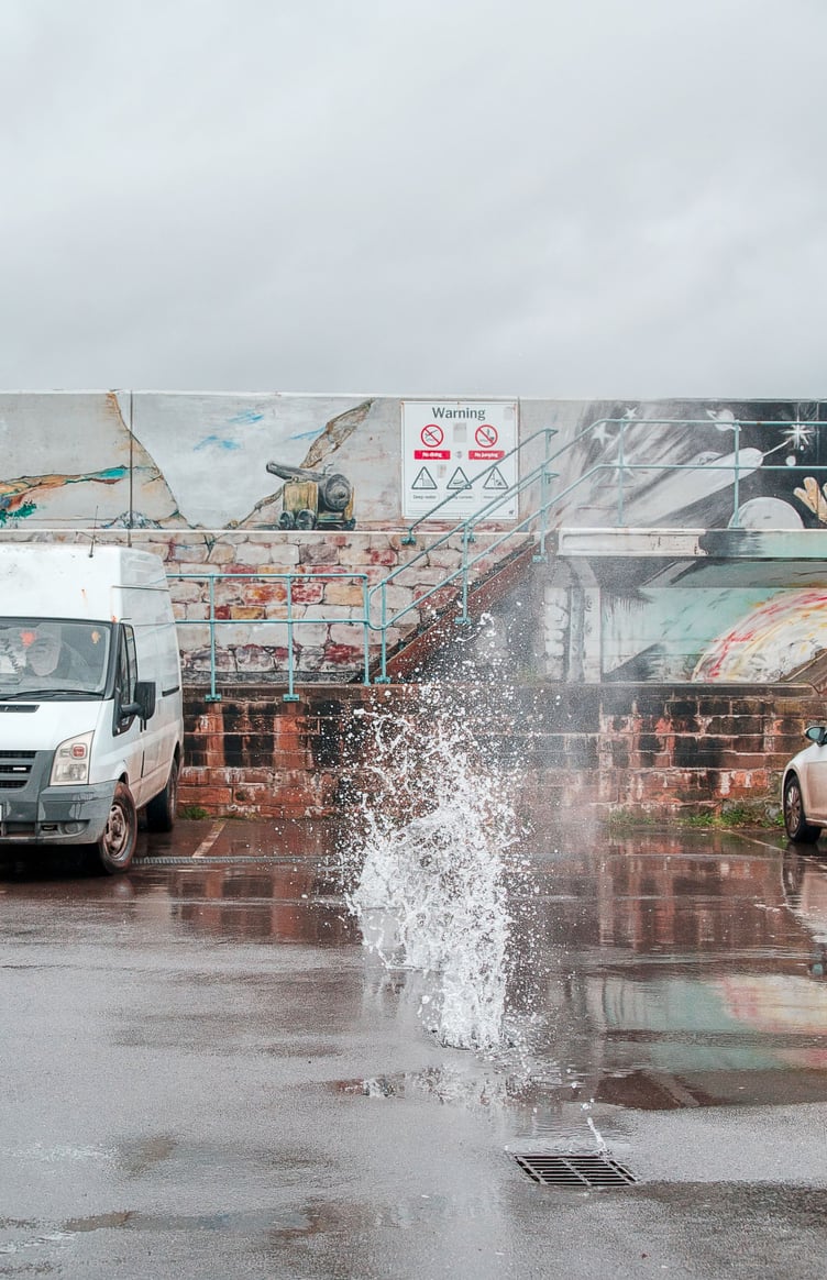 High tides pictured in Watchet on Tuesday, March 12